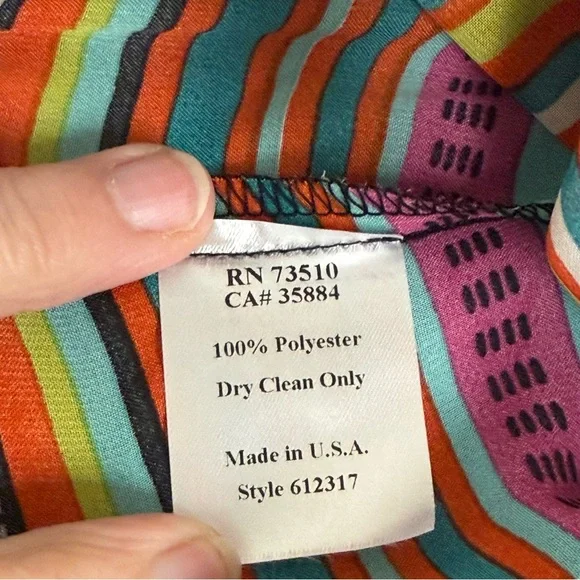 Ivy Jane Boho Fringe Tunic Top Multicolor Striped Festival Western Large - Picture 9 of 10